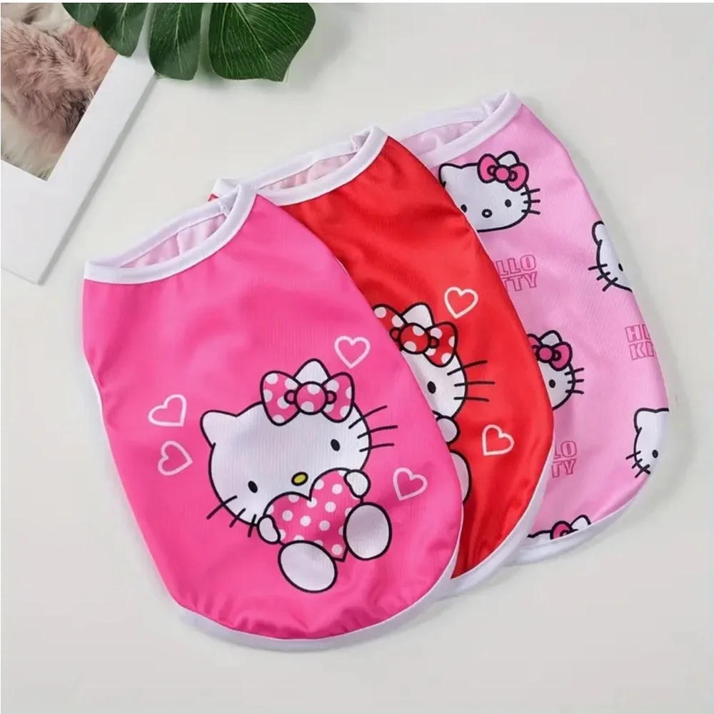 Hello Kitty Pink or Red Pet Vest Shirt for Small Pet - You Choose
